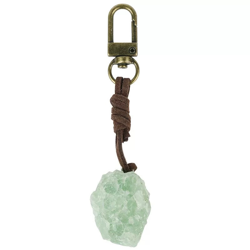 Natural Cluster Crystal Keychain