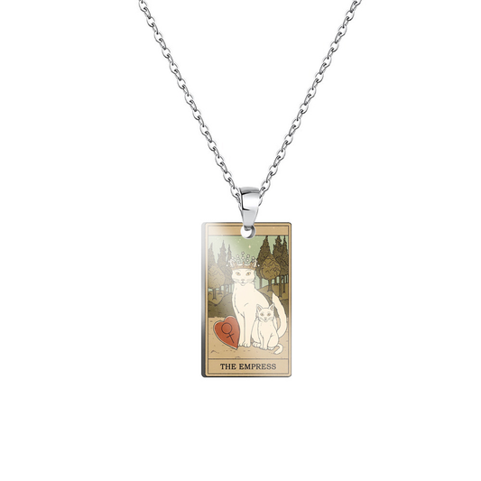 Tarot Print Cat Necklace Pendant-The Empress