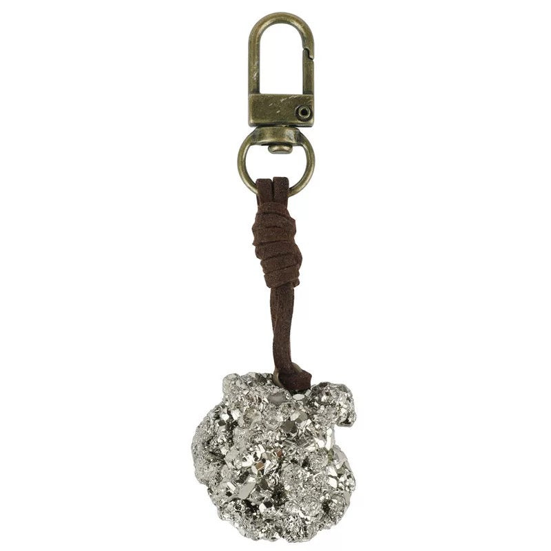 Natural Cluster Crystal Keychain