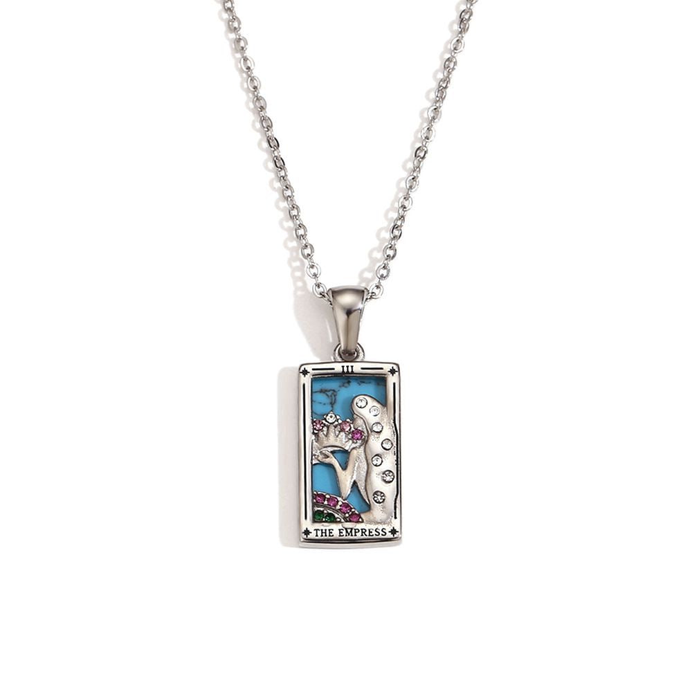 Vintage Tarot Card Constellation Necklace-The Empress