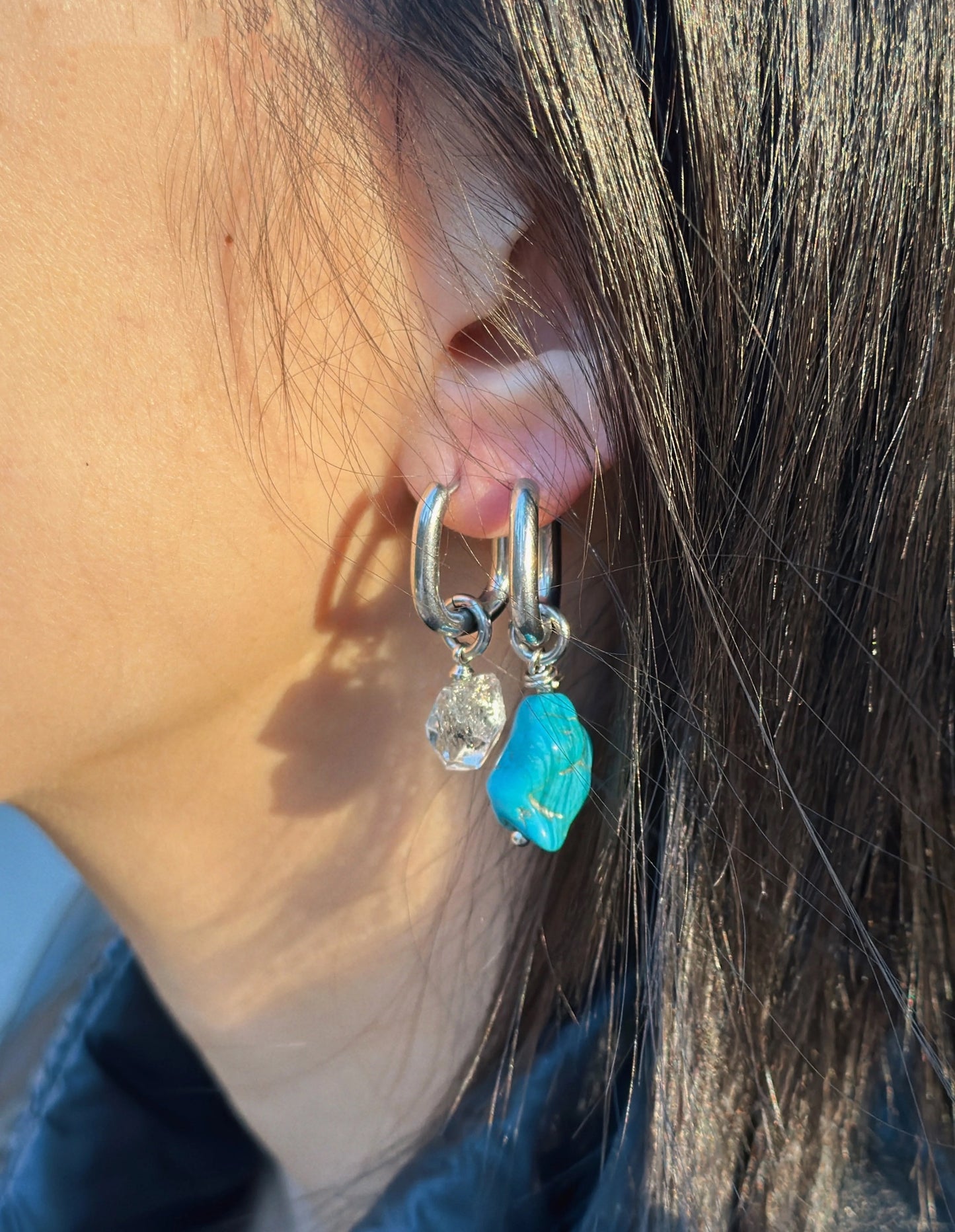 Natural Quartz Earrings