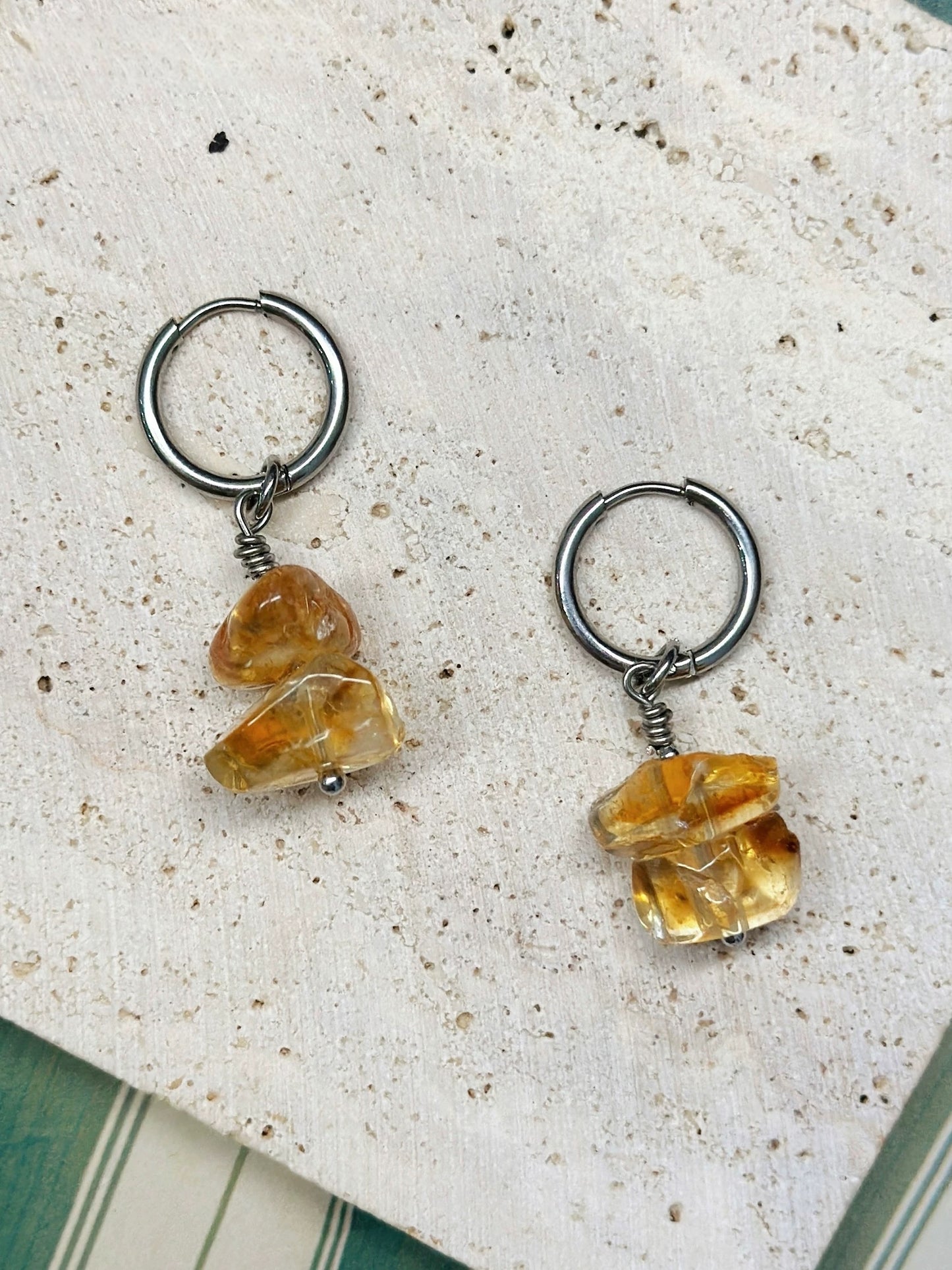 Irregular Citrine Earrings