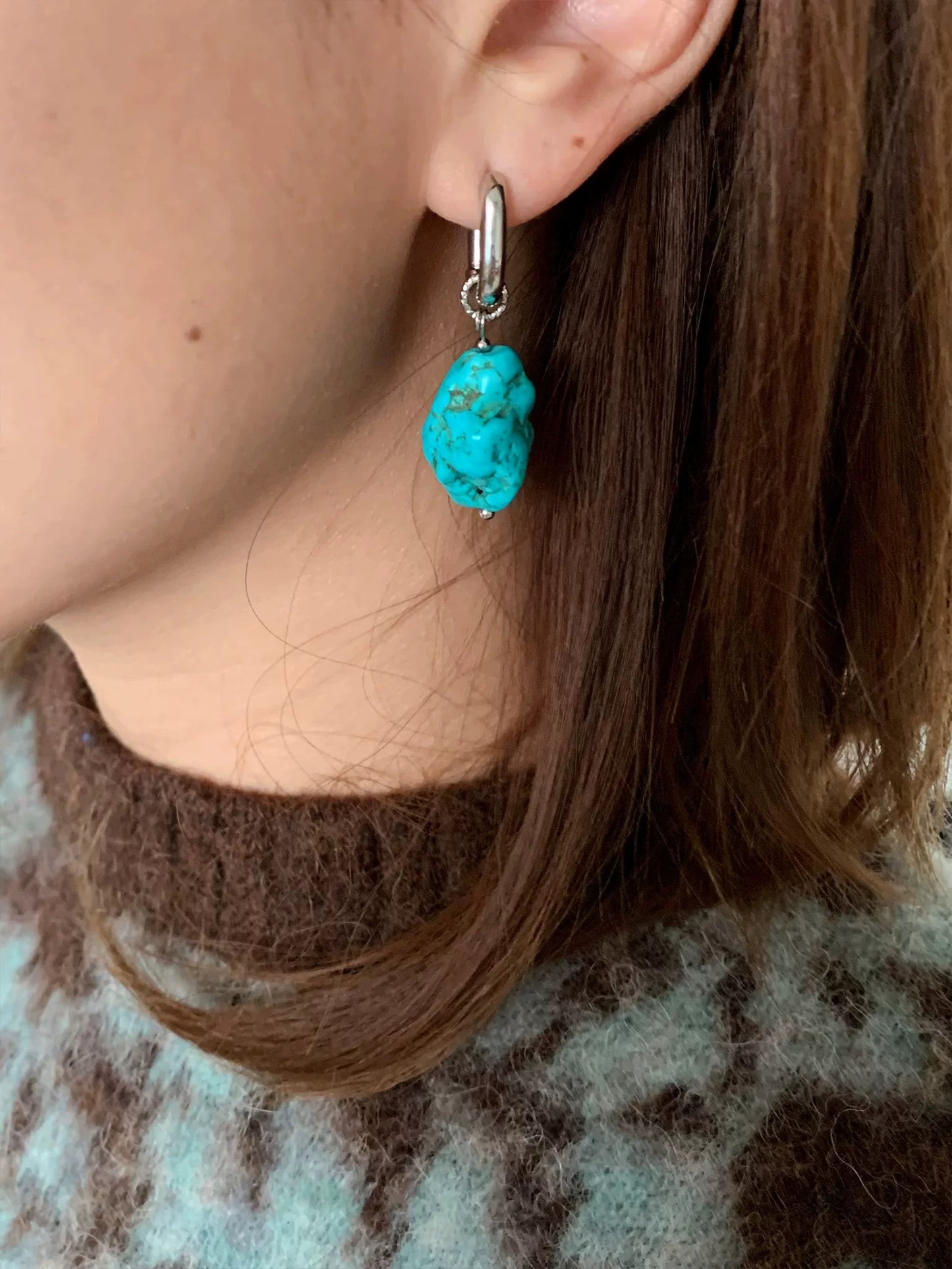 Tibetan Turquoise Earrings