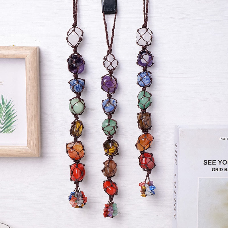 7 Chakra Crystal Stones Hanging Ornaments