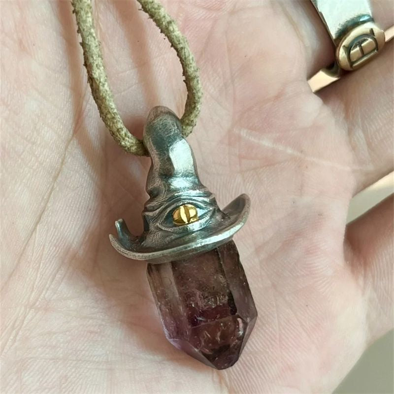 Witch's Hat Amethyst Pendant