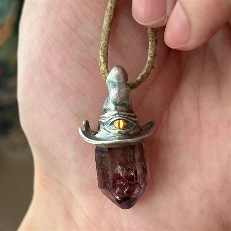 Witch's Hat Amethyst Pendant