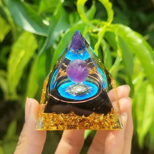 Crystal Pyramid-Amethyst Ball