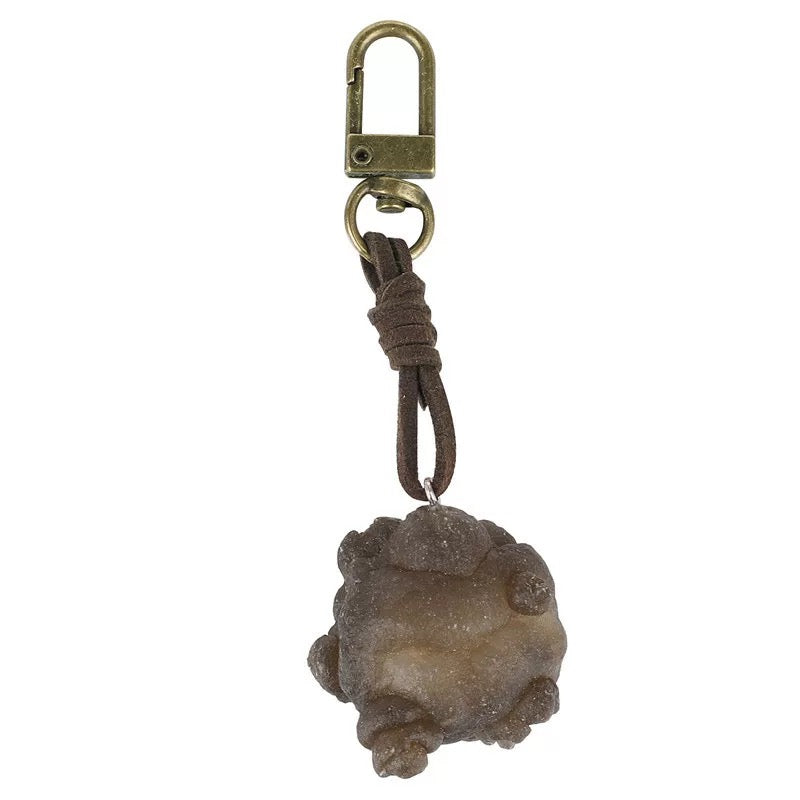 Natural Cluster Crystal Keychain